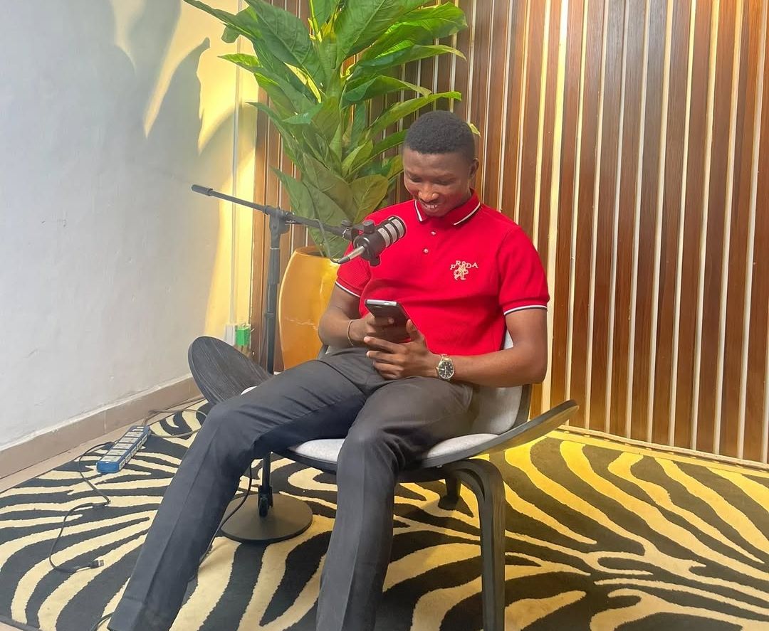 Samuel Adegboyega in recording studio